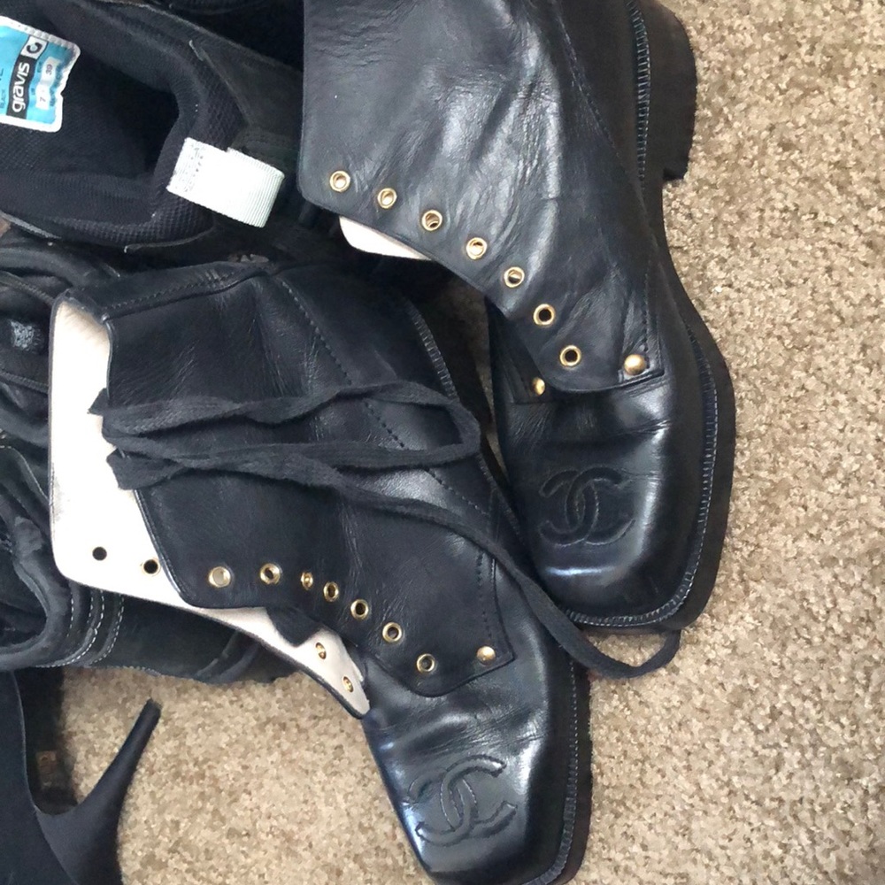 Chanel lace up boot from London Worn 3 Times